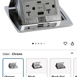 Lew Electric Kitchen Countertop Pop Up Charging USB A/C Ports (Chrome)