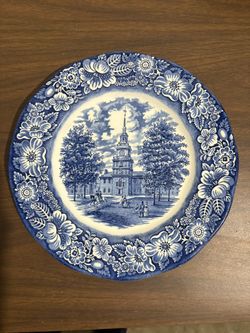 Staffordshire Liberty Blue Dinner Plates