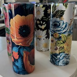 New Flower Themed Tumblers $10 each 