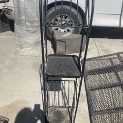 Black Metal Shelf Kitchen Storage