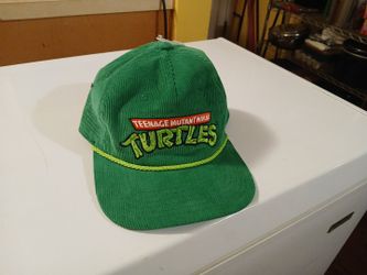 Men's Teenage Mutant Ninja Turtles Corduroy Snapback Hat Green Brand New 