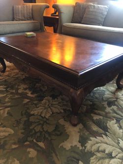 Wood Coffee Table and End Table Set