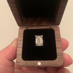 4.73ct Emerald Lab Diamond Engagement Wedding Ring 