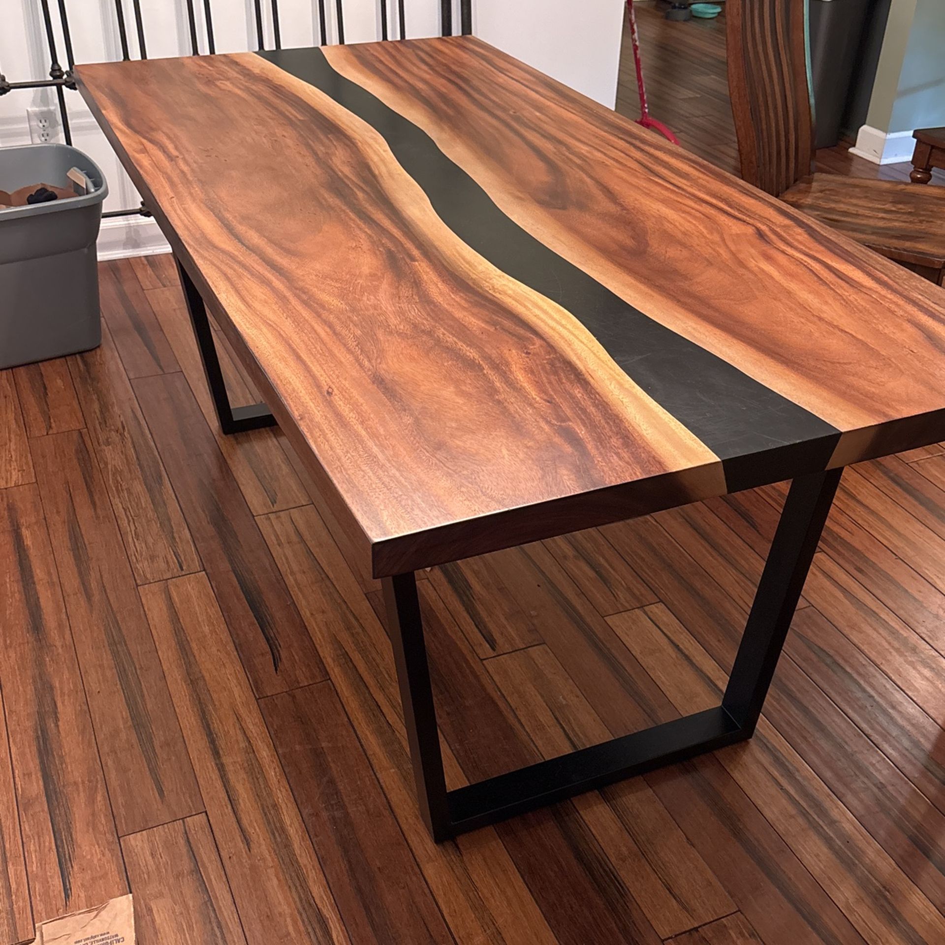 Cailen Mocha Live Edge Wood and Resin Dining Table - World Market