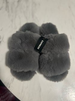 Express Faux Fur Slide Slippers