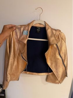 Kids Metallic Rose Gold Jacket