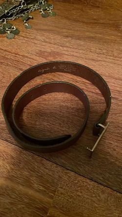 Agnes b hand made saddle leather belt