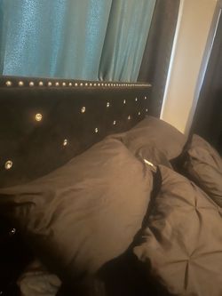 Queen bed frame and mattress