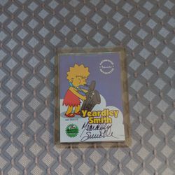 "Inkworks" 2000 Simpsons  Anniversary Celebration  (Autographed  Yeardley Smith/Lisa)  Collectible Card