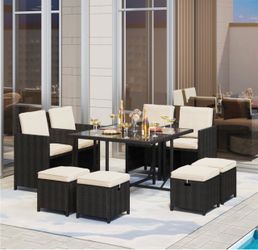 9-Piece Patio Dining Sets Outdoor Set patio furniture