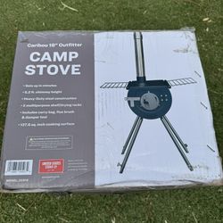 US Stove Caribou Portable Camp Stove 1 Burner Wood Manual Steel Outdoor 