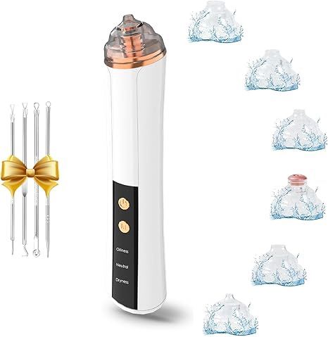 BRAND NEW USB Rechargeable Blackhead Remover Pore Vacuum with 6 Suction Power,3 Adjustable Suction Levels for Women & Men