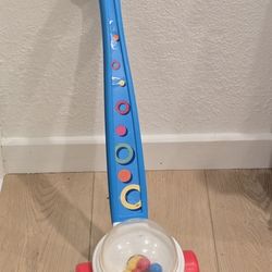 Fisher-Price Baby & Toddler Toy Corn Popper Blue Push-Along with Ball-Popping Action for Infants Ages 1+ Years