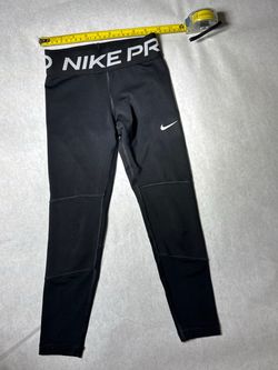 Nike Pro Dri-FIT Girls Leggings Kids XS Black DA1028-010 Tights Youth Gym