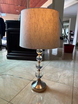 Crystal brushed nickel lamps