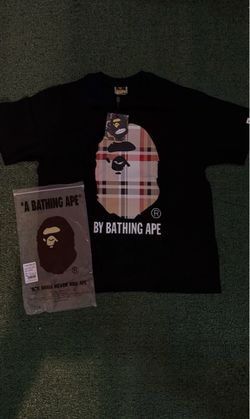 Black Burberry bape tee size L