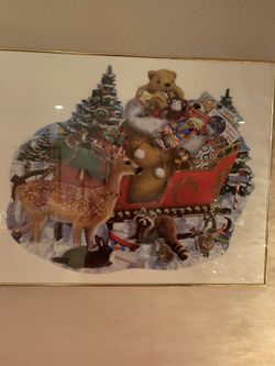 Christmas picture puzzle Framed