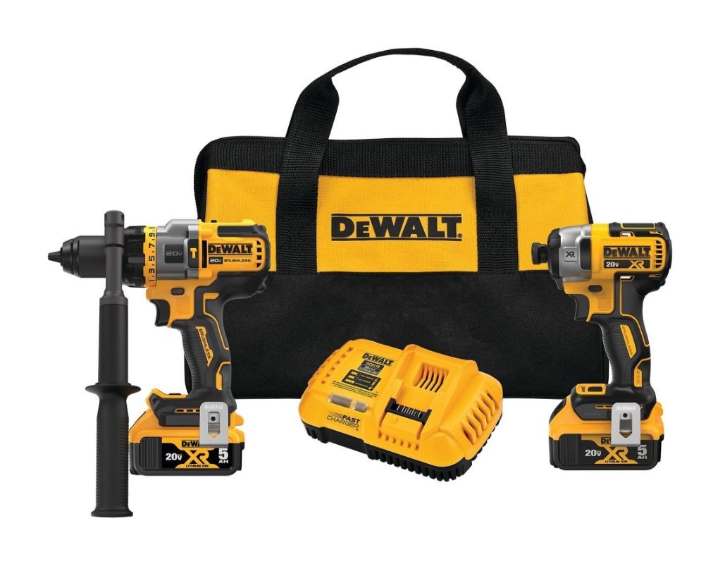 DEWALT 20V MAX* Premium Cordless 2 Kit Drill and Impact Chuck Size 1/2 in Drive Size 1/4 in Tools Included (qty.) 2 Model# DCK2100P2
