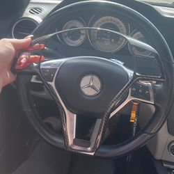 mercedes’ c250 carbon fiber steering wheel stick on