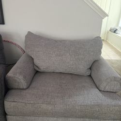 Oversized Chair, Gray, Barely Sat In.