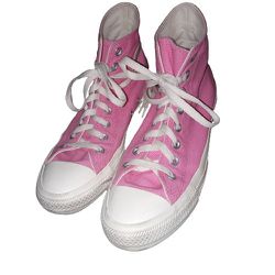 Custom Pink High-Top Converse, women's 8.5