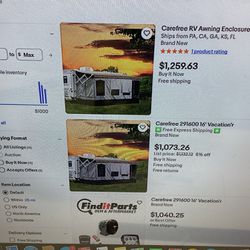 CAREFREE 291600 Vacation Screen Room 16’ To 17’ AWNING CAMPER TRAILER MOTORHOME 