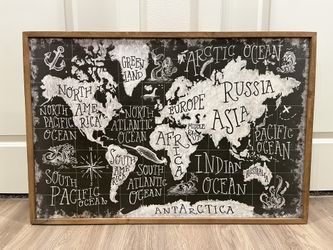 World Map Wall Art 