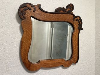 1904 Tiger Oak Framed Mirror