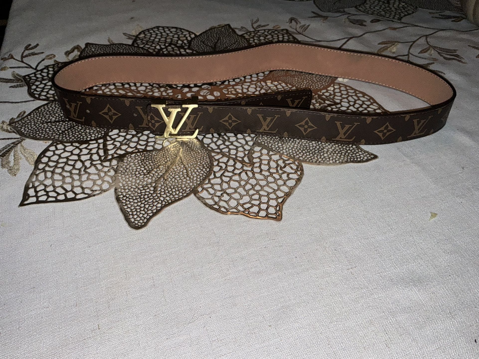 Louis Vuitton Monogram Leather Belt - Brown  