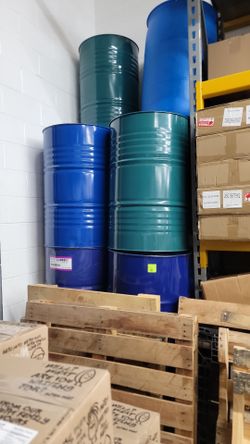 55 Gallon Steel Drums - 14 In Total