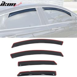 Fits 2013-2020 Ford Fusion In-Channel Window Visors Acrylic Rain Deflectors 4PCS Set