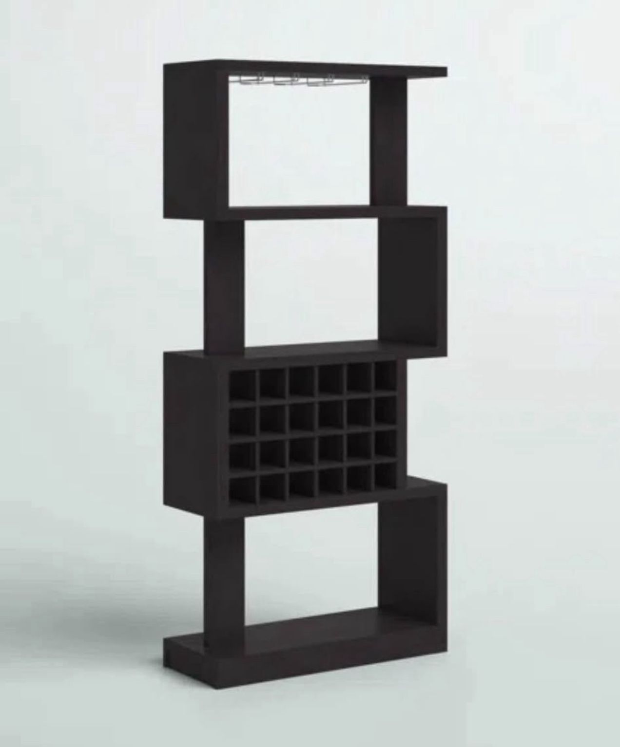 24 Bottle Floor Wine Bottle & Glass Rack gently used