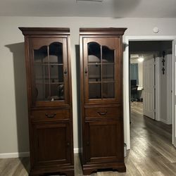 Two Cabinets with shelves