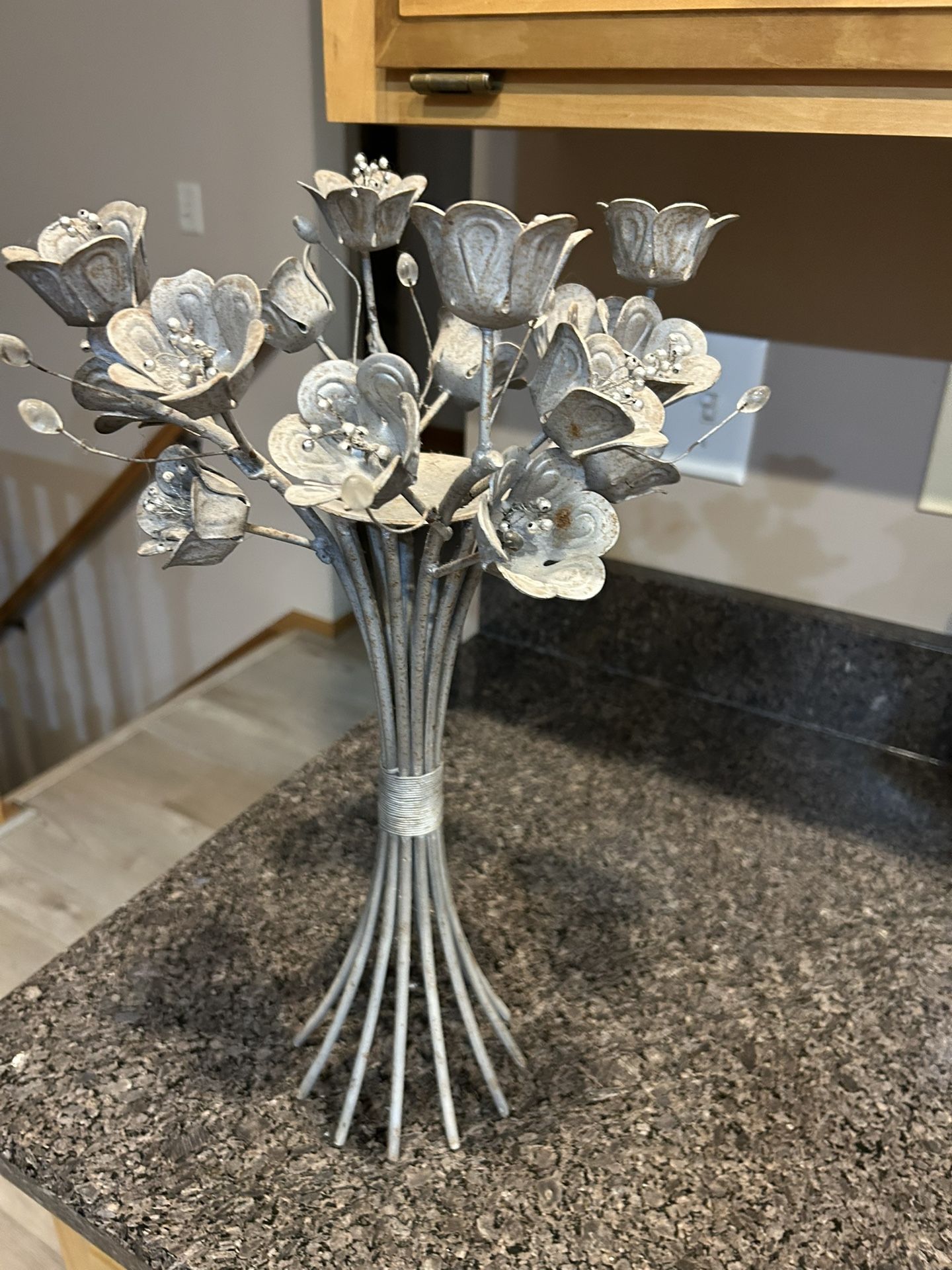 Metal Flower Candle Holder