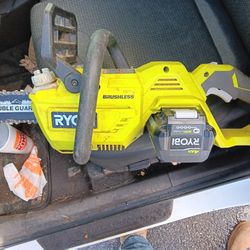 Ryobi 40 Volt Chainsaw Battery And Charger 