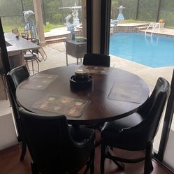 Hightop Table and Four Swivel Chairs
