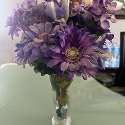Artificial Flowers With Vase