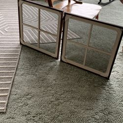 Set Of Wooden Mirrors