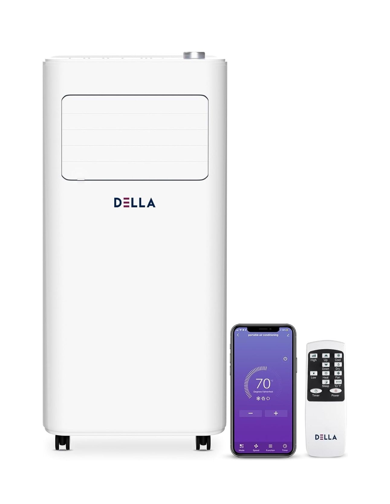 DELLA 8000 BTU Smart WiFi Enabled Portable Air Conditioner