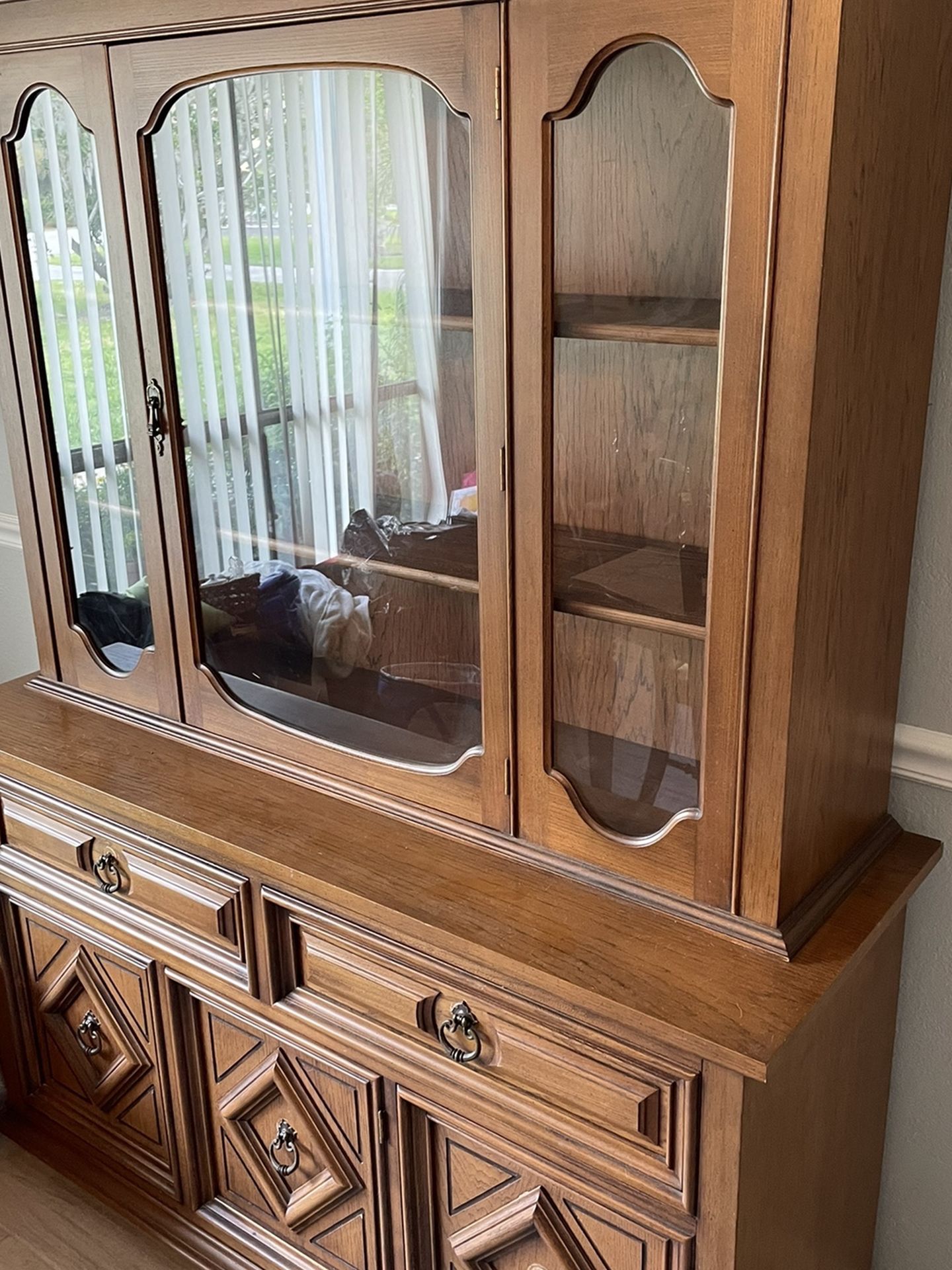 Antique China Cabinet + Dining Room Table