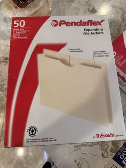 New In Box Pendaflex Expendable File Jackets - 50