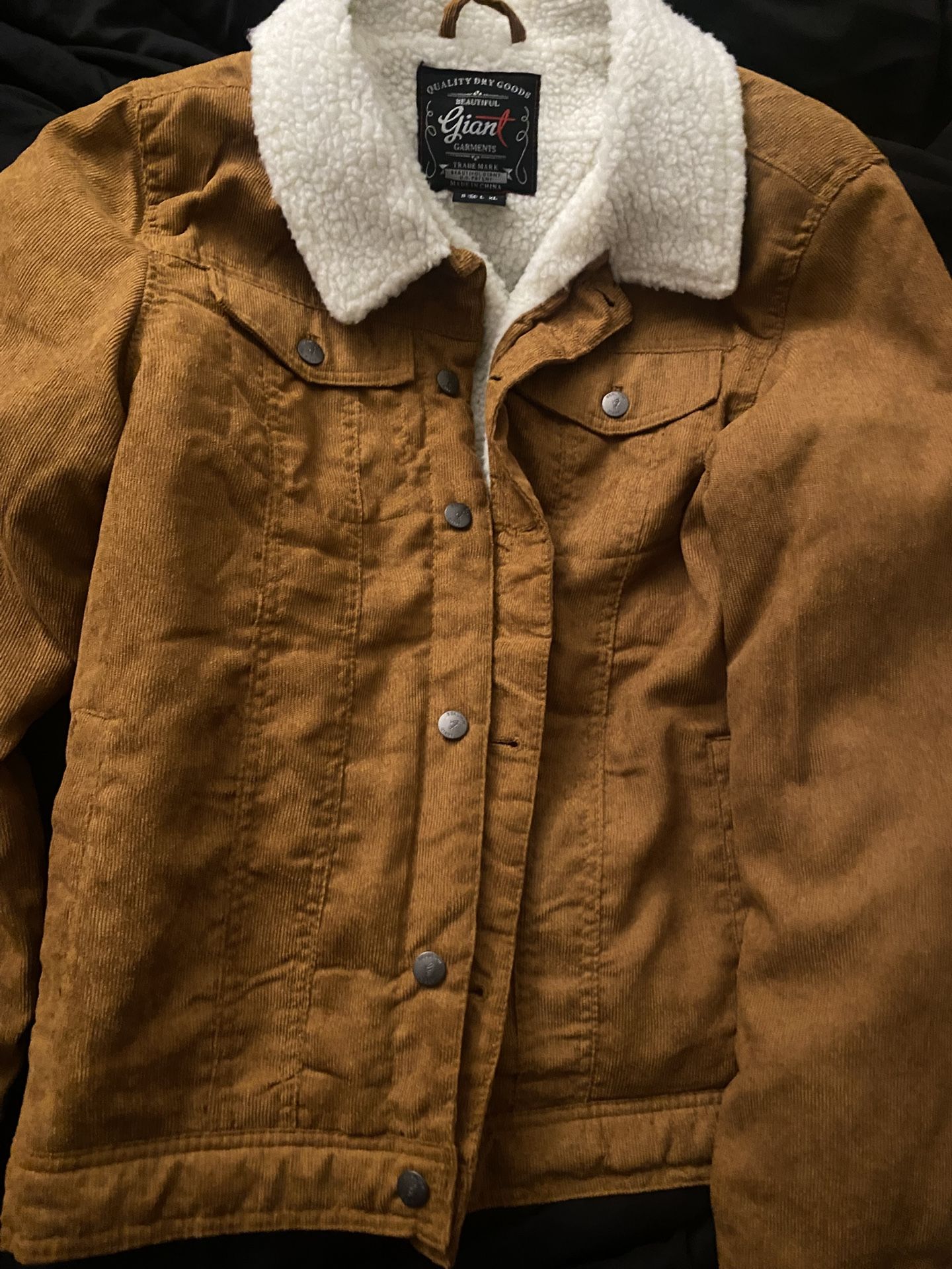 Corduroy Sherpa Jacket - Size Medium  