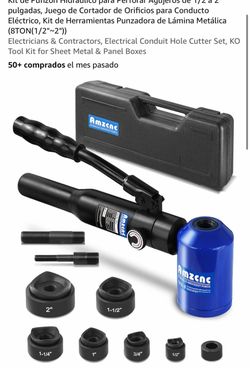 Kit de Punzón Hidráulico para Perforar Agujeros de 1/2 a 2 pulgadas, Juego de Cortador de Orificios para Conducto Eléctrico, Kit de Herramientas Punza