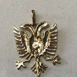 14 Kt Gold , 2 Headed Eagle  1”