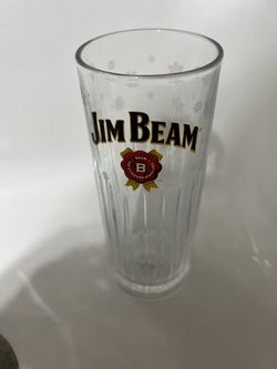 Jim Beam Highball Glass Christmas Holiday Snowflakes Kentucky Bourbon 🥃 NEW