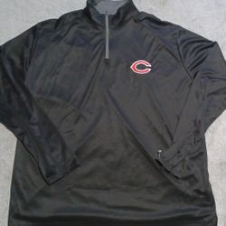 Men's Size 2XLARGE Chicago Cubs Black Red Long Sleeve Running Shirt Dri Fit