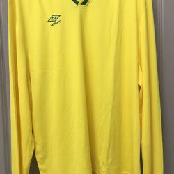 UMBRO  Yellow Umbro Long Sleeve Jersey - XXL