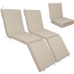 Outdoor Chaise Lounge Cushions Set of 2, Tri-Fold Replacement Cushions for Patio Furniture, Water Resistant with Hook & Loop Fasteners, 71" L x 23.6"