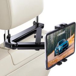 Tablet Holder for Car Headrest, [Triangle Extension Arm] iPad Car Mount, Road Trip Essentials, Tablet Car Mount for iPad Pro, Air, Mini, Galaxy, Switc