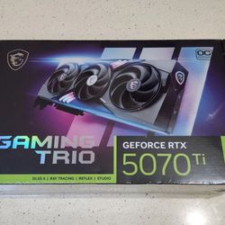 MSI nvidia Geforce RTX 5070 Ti 16G gaming trio OC 16gb GDDR7 PCI express gen 5 graphics card 